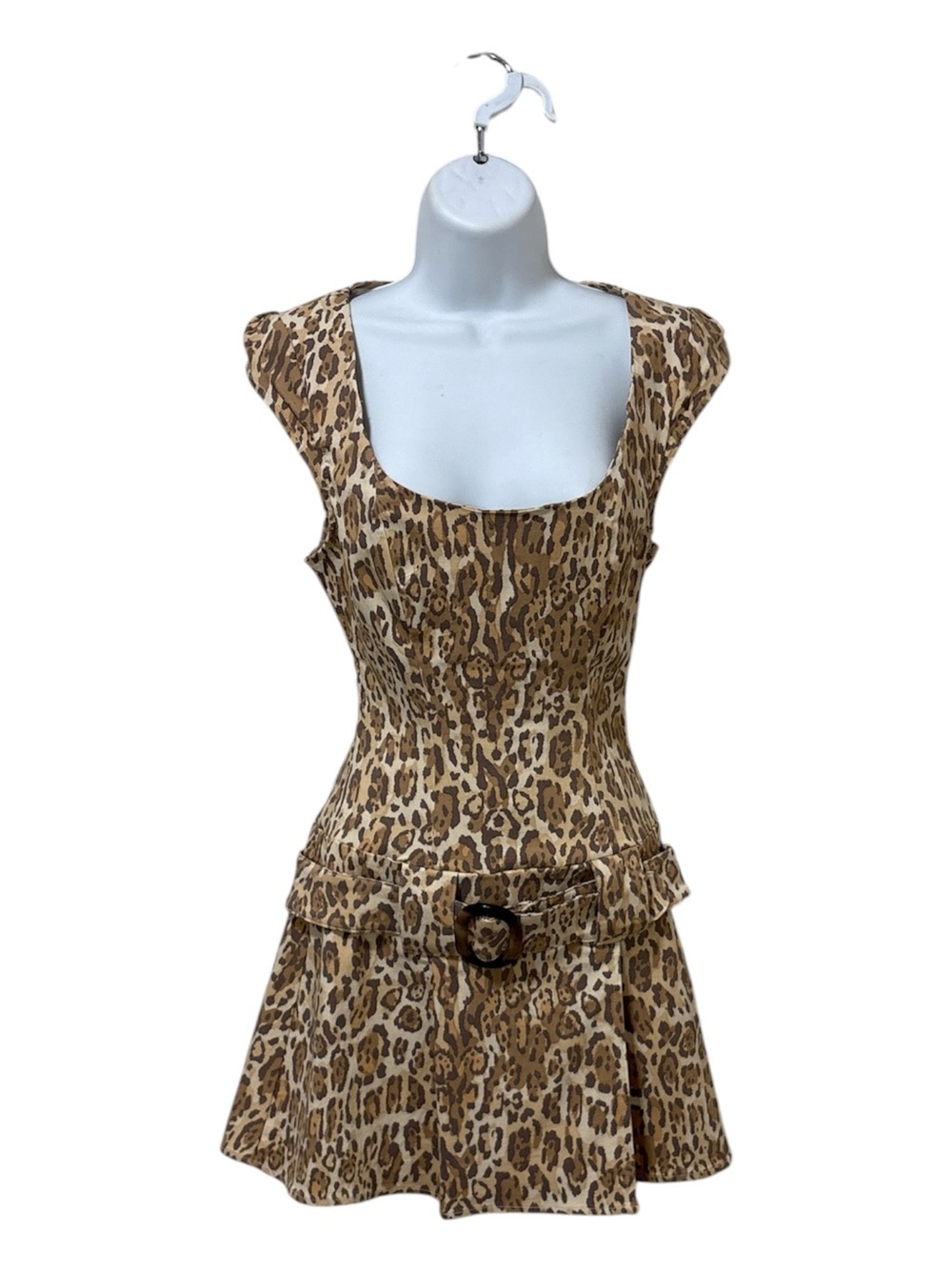 Kimchi Blue Y2K Tate Belted Drop Waist Mini Dress Women's Size Small - Picture 2 of 8